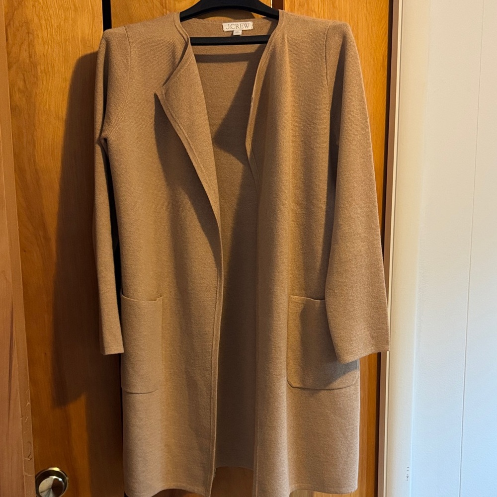 J. Crew Camel Open Front Cardigan